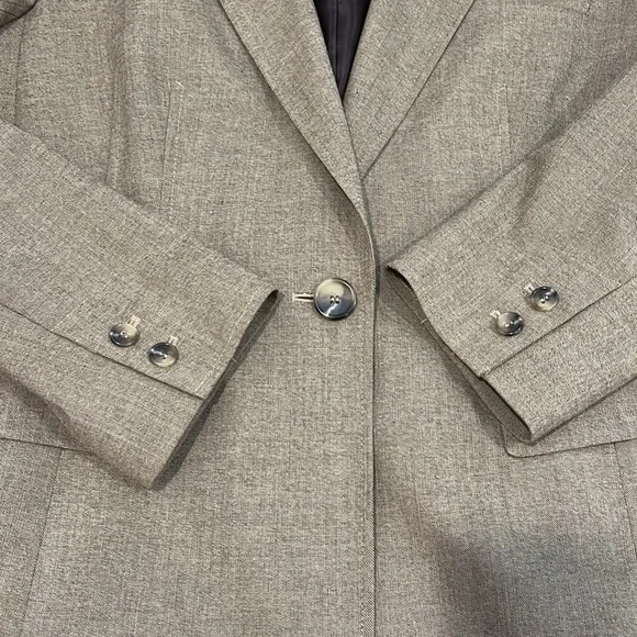 Jones New York Blazer Light Brown Stretch Easy Care Tan Size 14 - Picture 4 of 9